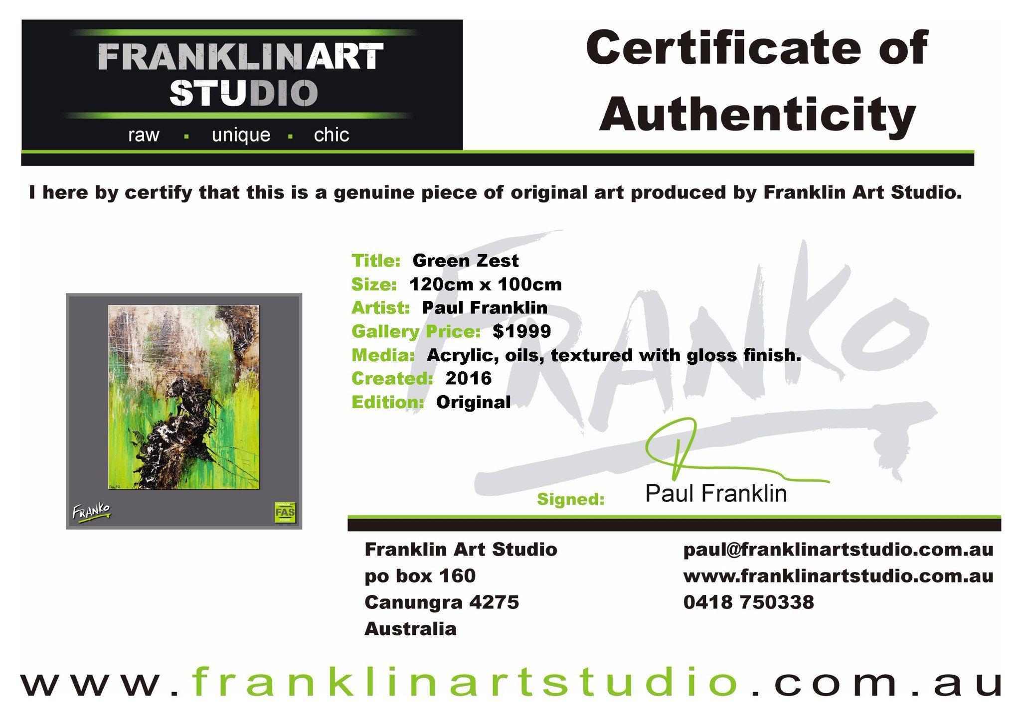 Green Zest 120cm x 100cm Green Abstract Painting (SOLD)-abstract-[Franko Artist]-[Cheryl]-[Wendy]-[Gabriela]-Franklin Art Studio