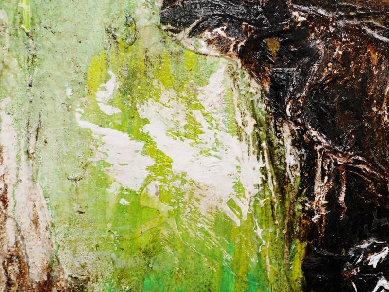Green Zest 120cm x 100cm Green Abstract Painting (SOLD)