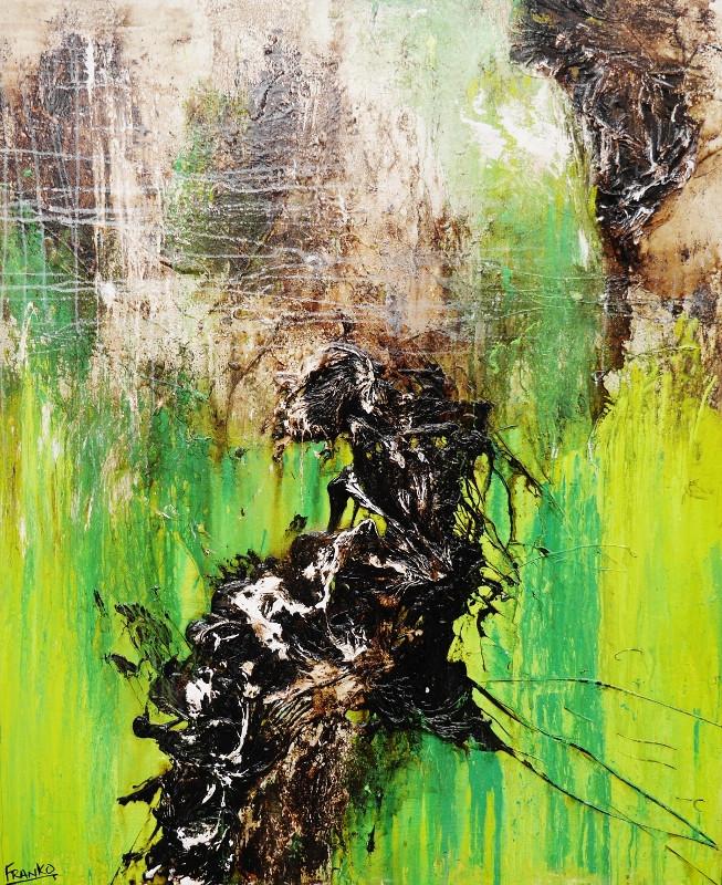 Green Zest 120cm x 100cm Green Abstract Painting (SOLD)-abstract-[Franko ]-[Gallery]-[popular]-[Australia]-Franklin Art Studio