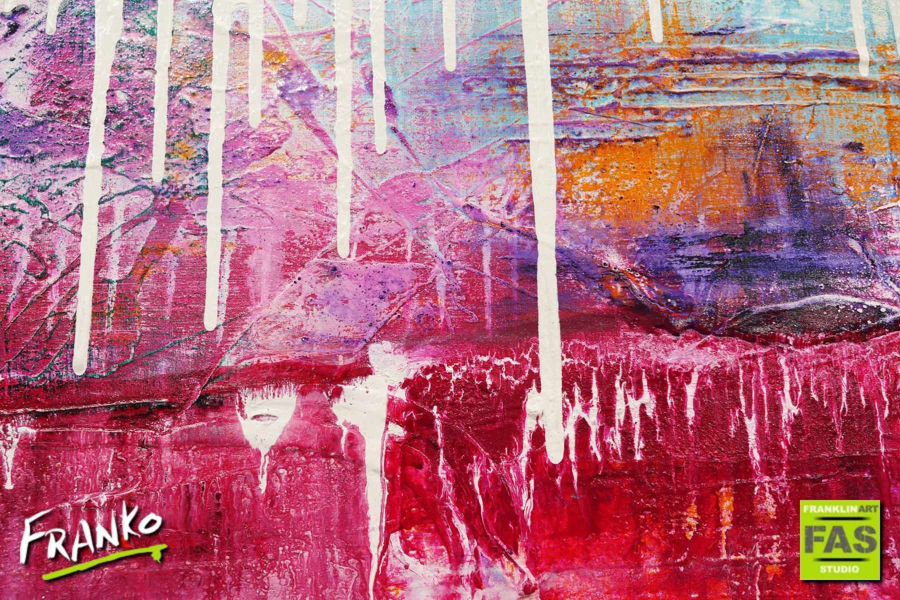 Grunge Class 240cm x 100cm Colourful Abstract Painting (SOLD)