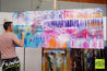 Grunge Monster 240cm x 100cm Pink Purple Blue Abstract Painting (SOLD)-abstract-Franko-[franko_artist]-[Art]-[interior_design]-Franklin Art Studio