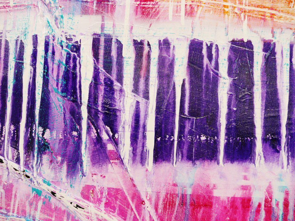 Grunge Monster 240cm x 100cm Pink Purple Blue Abstract Painting (SOLD)-abstract-[Franko]-[Artist]-[Australia]-[Painting]-Franklin Art Studio