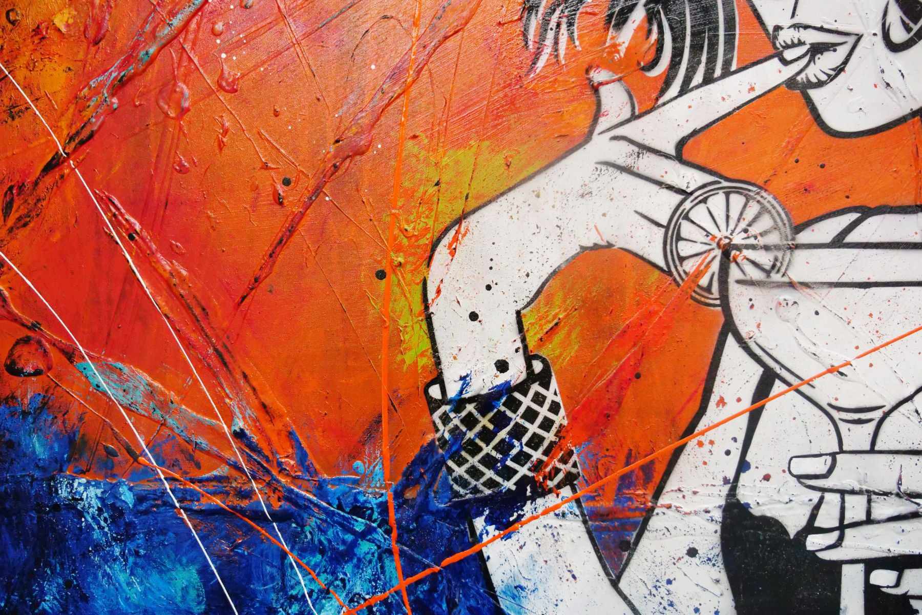 Happy Cocktail Hour 160cm x 100cm Textured Urban Pop Art Painting (SOLD)