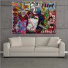 Harley Quinns Tweety 140cm x 100cm Harley Quinn Textured Urban Pop Art Painting (SOLD)-urban pop-Franko-[Franko]-[huge_art]-[Australia]-Franklin Art Studio