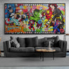 Hero's - 9 Alive 240cm x 120cm Textured Urban Pop Art Painting-Urban Pop Art-Franko-[Franko]-[Australia_Art]-[Art_Lovers_Australia]-Franklin Art Studio