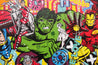 Hero's - 9 Alive 240cm x 120cm Textured Urban Pop Art Painting-Urban Pop Art-Franko-[Franko]-[Australia_Art]-[Art_Lovers_Australia]-Franklin Art Studio