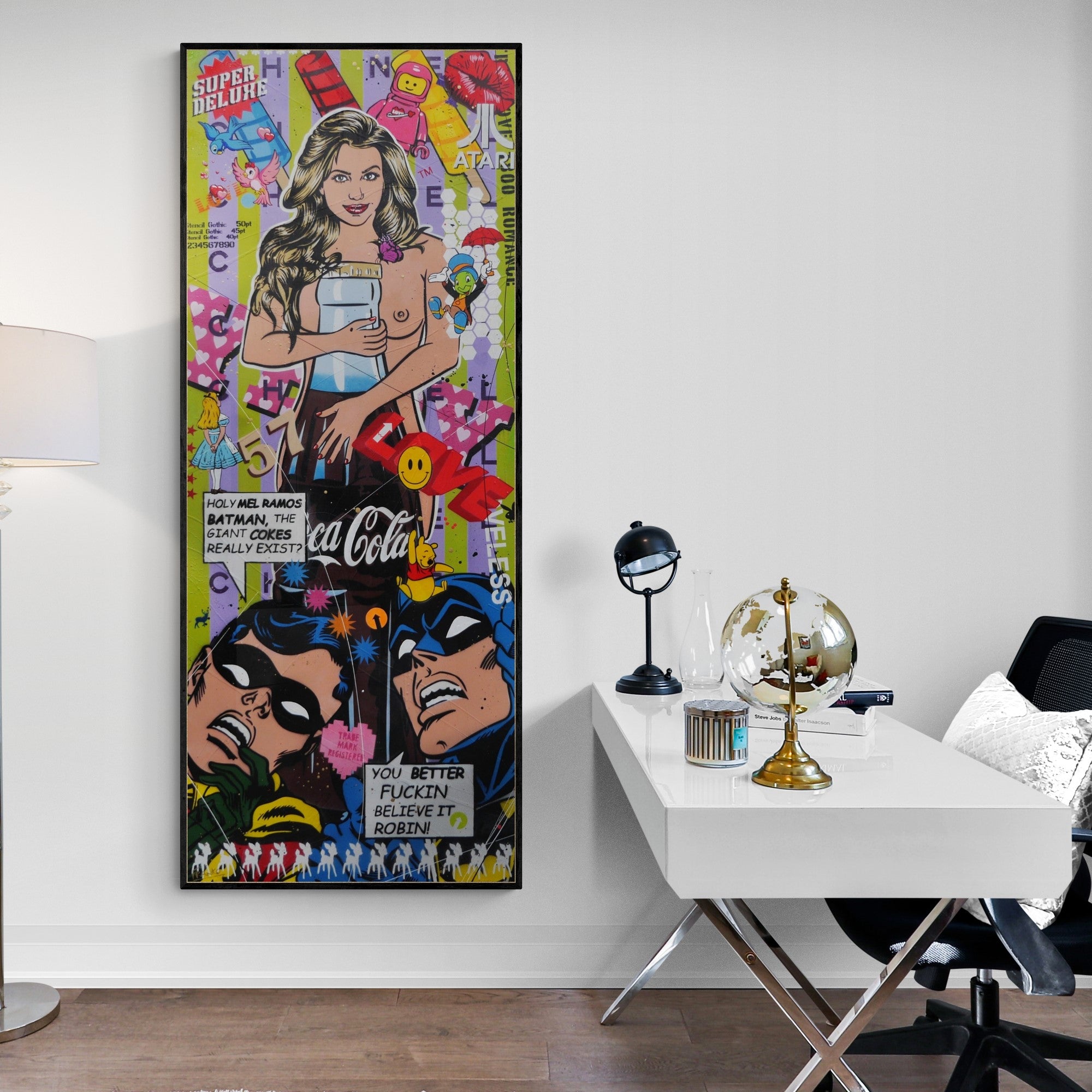 Believe it! 200cm x 80cm Nude Coke Bottle Textured Urban Pop Art Painting (SOLD)-Urban Pop Art-Franko-[huge]-[Australian]-[best Selling]-Franklin Art Studio