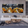 Honey Pot 240cm x 120cm Black Sienna Textured Abstract Painting (SOLD)-Abstract-Franko-[Franko]-[huge_art]-[Australia]-Franklin Art Studio