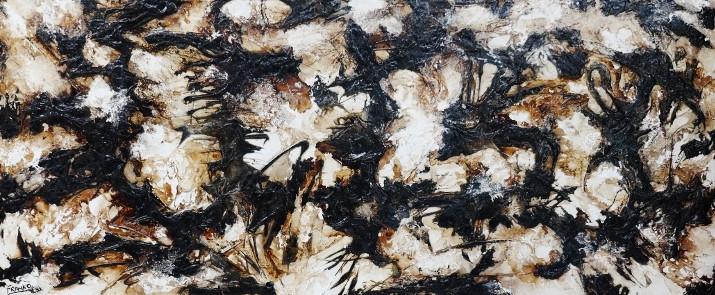 Honey and Licorice 240cm x 100cm Brown Abstract Painting (SOLD)-abstract-Franko-[Franko]-[Australia_Art]-[Art_Lovers_Australia]-Franklin Art Studio