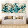 Honey and Southern Atmosphere 200cm x 80cm Teal Cream Textured Abstract Painting (SOLD)-Abstract-Franko-[Franko]-[huge_art]-[Australia]-Franklin Art Studio