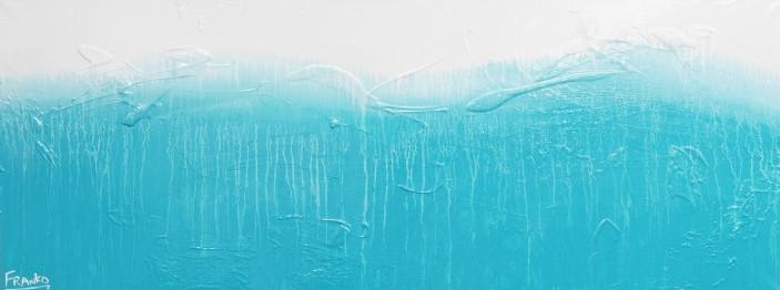 Hungry For Love 160cm x 60cm Blue & White Abstract Painting (SOLD)-abstract-Franko-[Franko]-[Australia_Art]-[Art_Lovers_Australia]-Franklin Art Studio