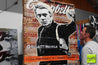I Live For Myself 101cm x 122cm Steve McQueen Recycled Timber Crate Urban Pop Art Painting (SOLD)-urban pop-Franko-[franko_art]-[beautiful_Art]-[The_Block]-Franklin Art Studio