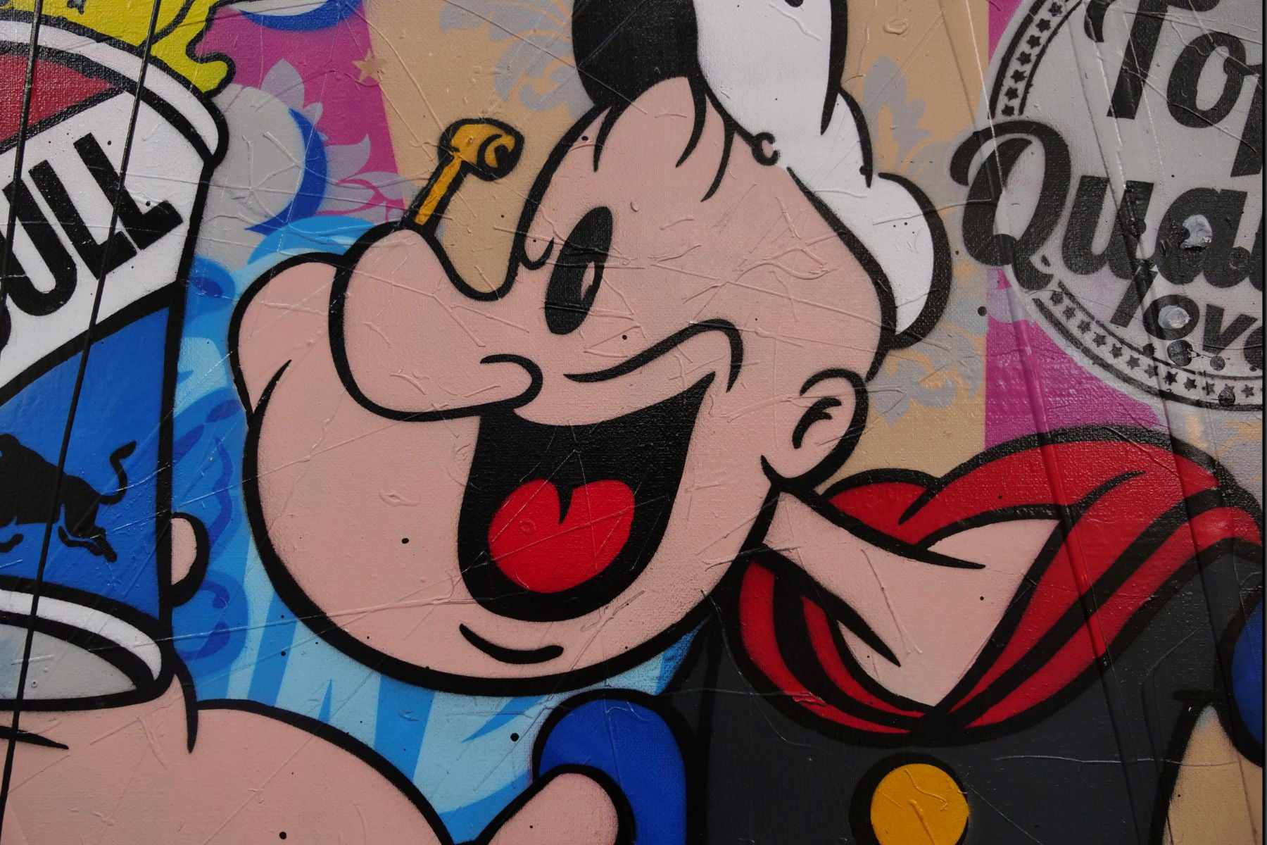 I Yam Popeye 240cm x 120cm Popeye Textured Urban Pop Art Painting (SOLD)