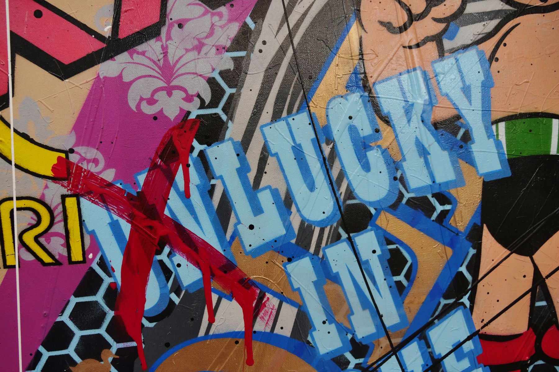 I Yam Popeye 240cm x 120cm Popeye Textured Urban Pop Art Painting (SOLD)