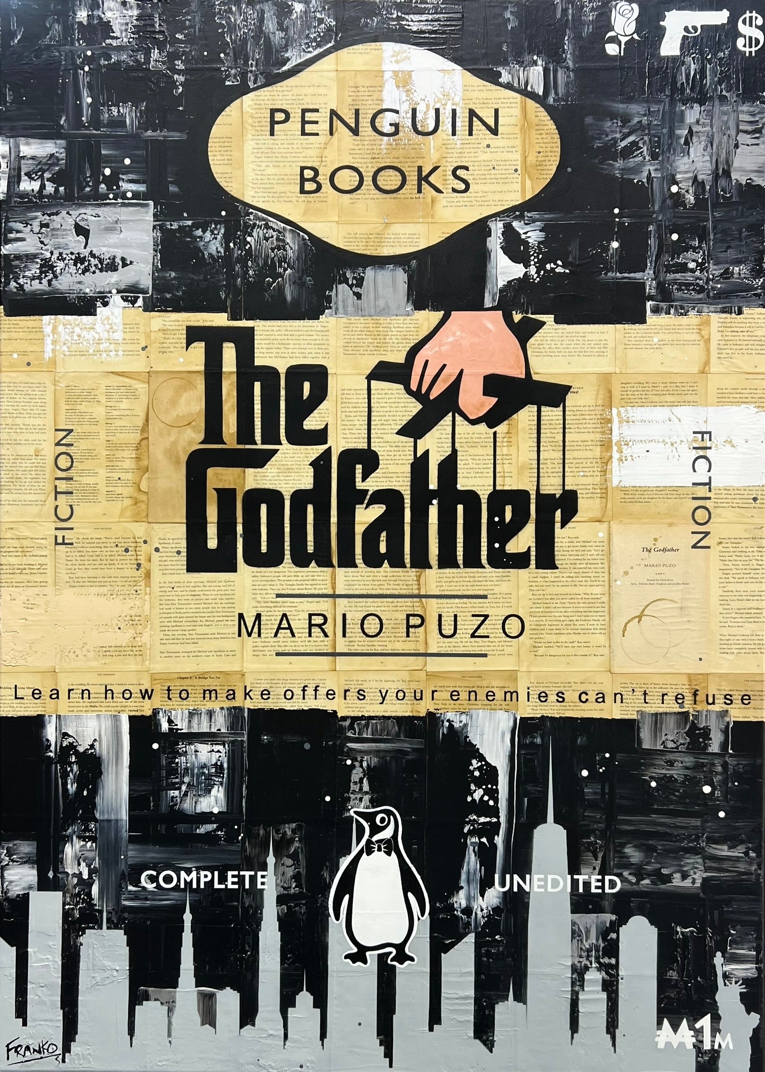 Italian God 140cm x 100cm Urban Pop Book Club Painting-book club-[Franko]-[Australian Artist]-[Large]-[Popular]-Franklin Art Studio