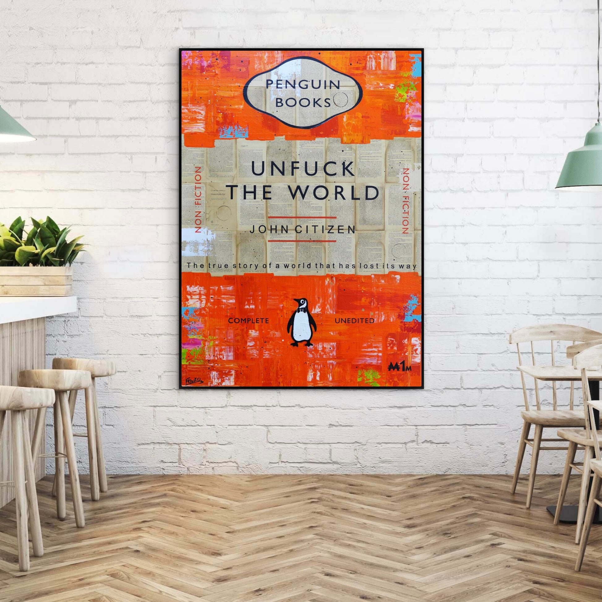 Just Like Before 100cm x 140cm Urban Pop Book Club Painting