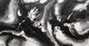 Iced Nero 190cm x 100cm Black White Textured Abstract Painting (SOLD)-Abstract-Franko-[Franko]-[Australia_Art]-[Art_Lovers_Australia]-Franklin Art Studio