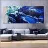 Iceland 240cm x 100cm Blue White Textured Abstract Painting (SOLD)-Abstract-Franko-[franko_artist]-[Art]-[interior_design]-Franklin Art Studio