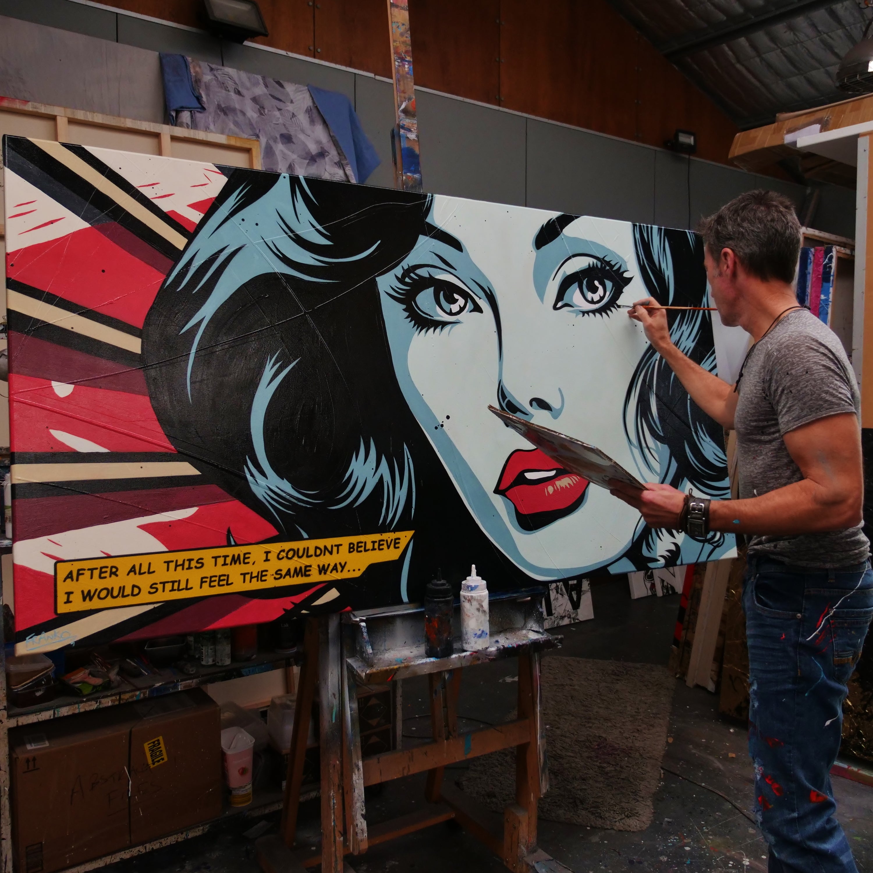 I Couldn't Believe ...190cm x 100cm Textured Classic Pop Art Painting (SOLD)