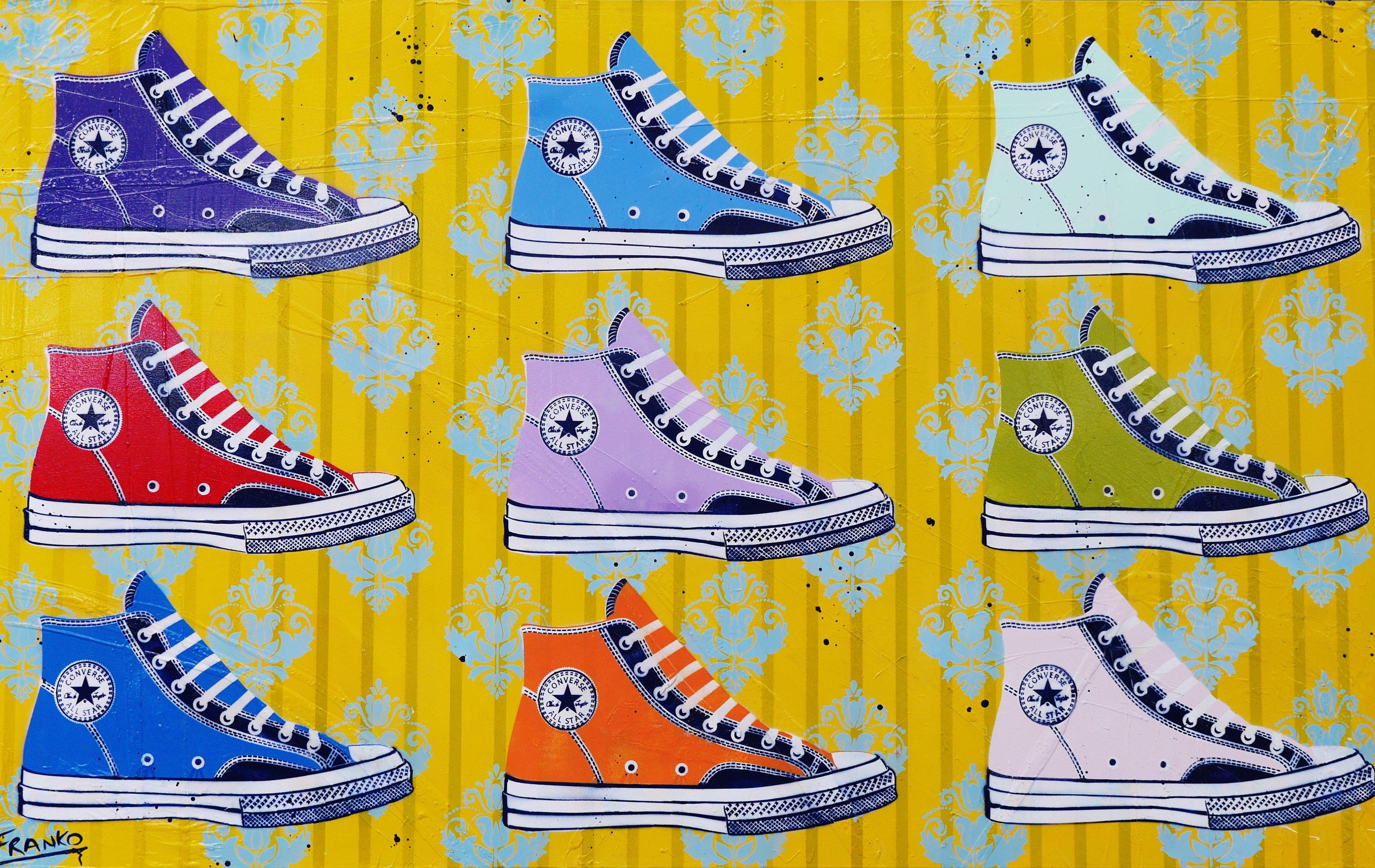 If The Shoe Fits 160cm x 100cm Converse Shoe Pop Art Painting (SOLD)-urban pop-Franko-[Franko]-[Australia_Art]-[Art_Lovers_Australia]-Franklin Art Studio