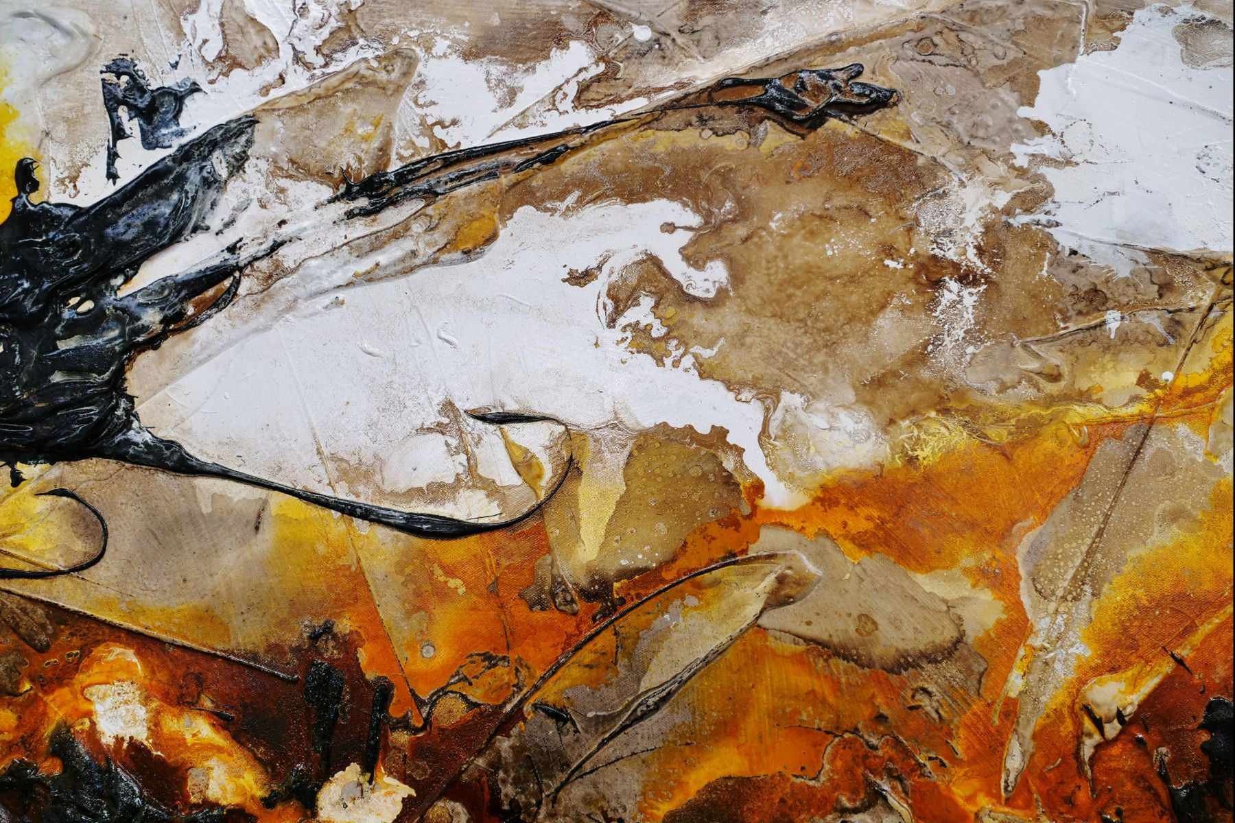 Illicit Sienna 240cm x 100cm Rust Sienna Textured Abstract Painting (SOLD)