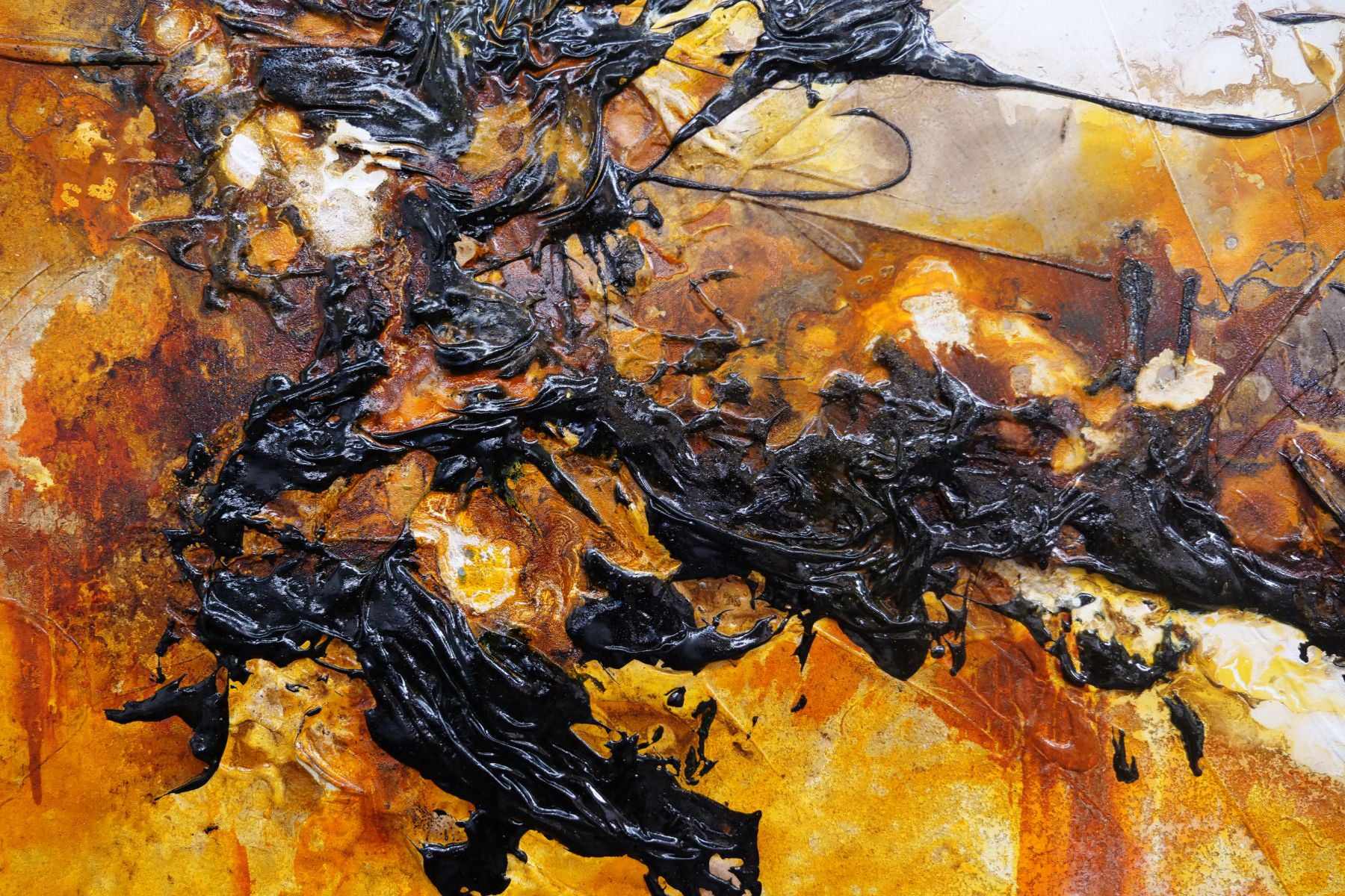 Illicit Sienna 240cm x 100cm Rust Sienna Textured Abstract Painting (SOLD)