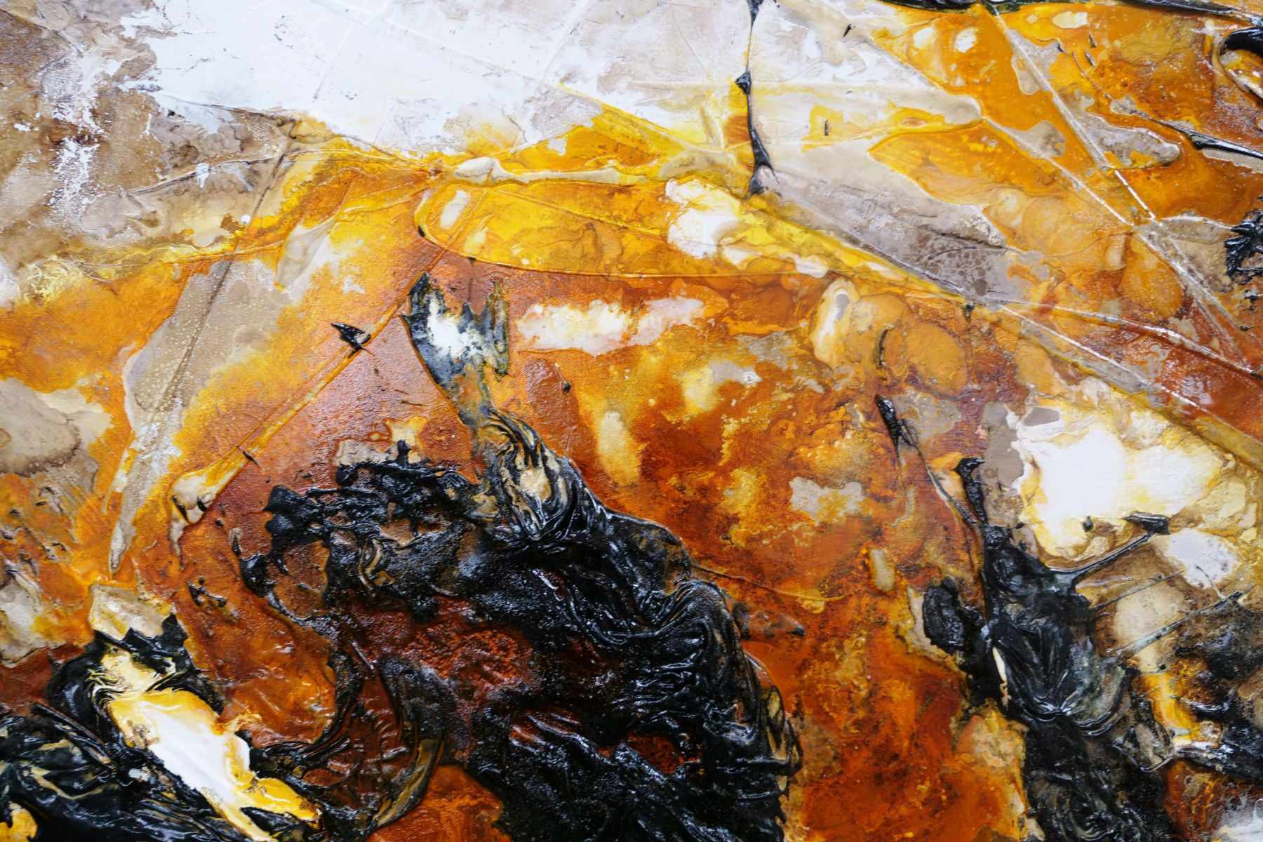 Illicit Sienna 240cm x 100cm Rust Sienna Textured Abstract Painting (SOLD)
