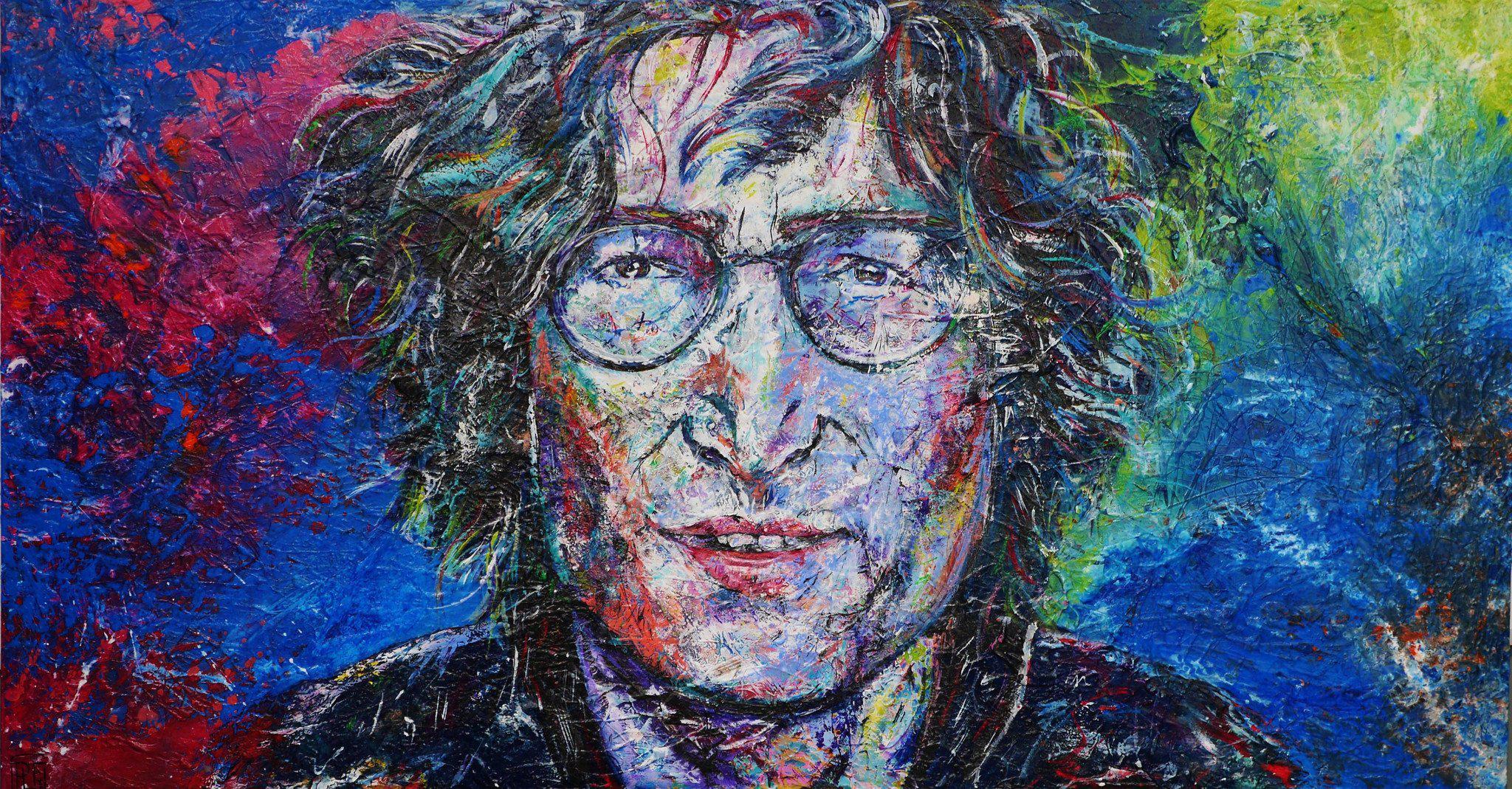 Imagine All the People 190cm x 100cm John Lennon Abstract Realism Painting-people-Franko-[Franko]-[Australia_Art]-[Art_Lovers_Australia]-Franklin Art Studio