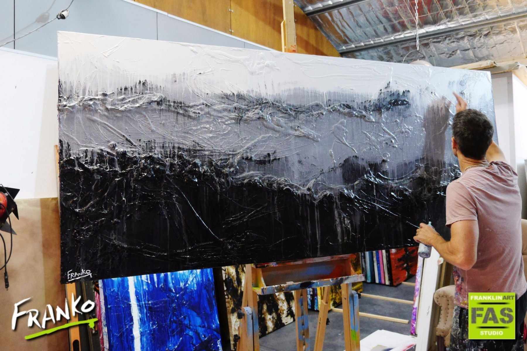 In The Light Of Grey 240cm x 100cm Grey Abstract Painting (SOLD)-abstract-Franko-[franko_artist]-[Art]-[interior_design]-Franklin Art Studio