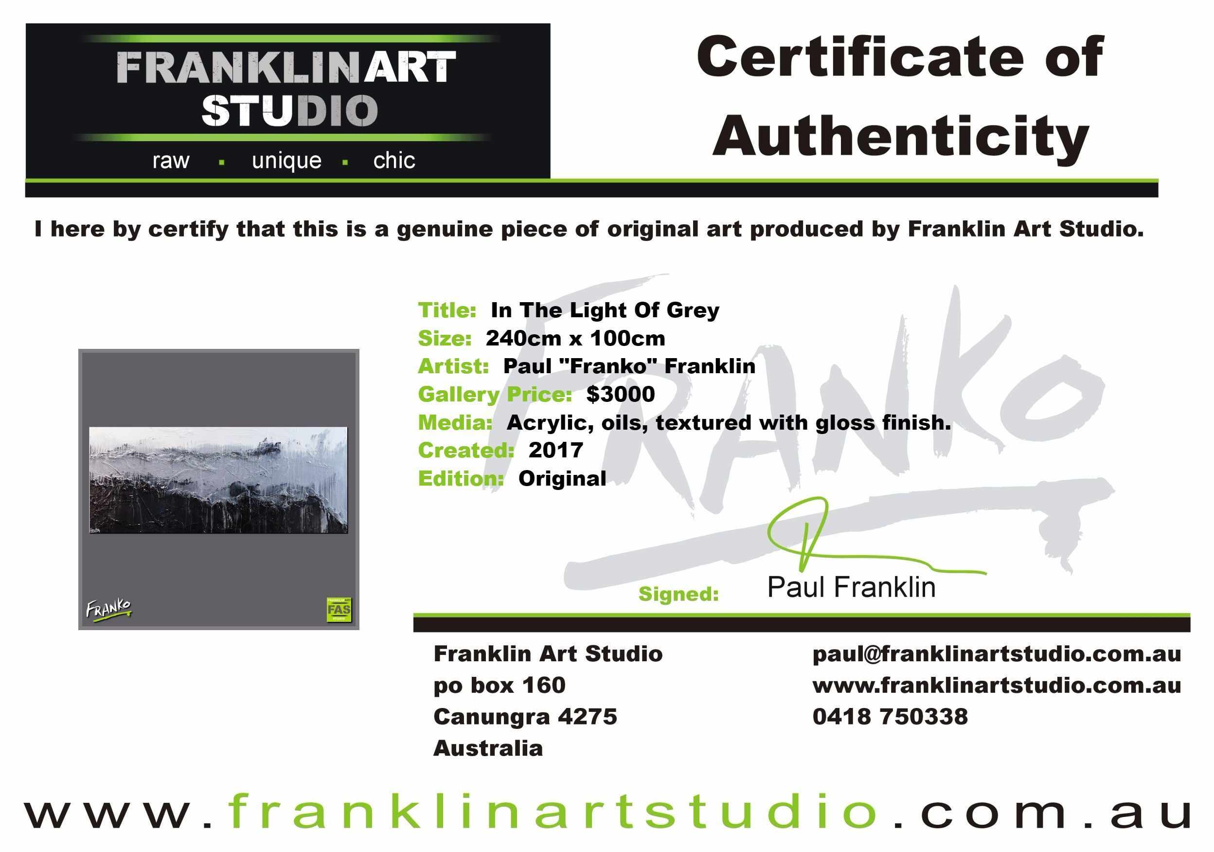 In The Light Of Grey 240cm x 100cm Grey Abstract Painting (SOLD)-abstract-[Franko Artist]-[Cheryl]-[Wendy]-[Gabriela]-Franklin Art Studio