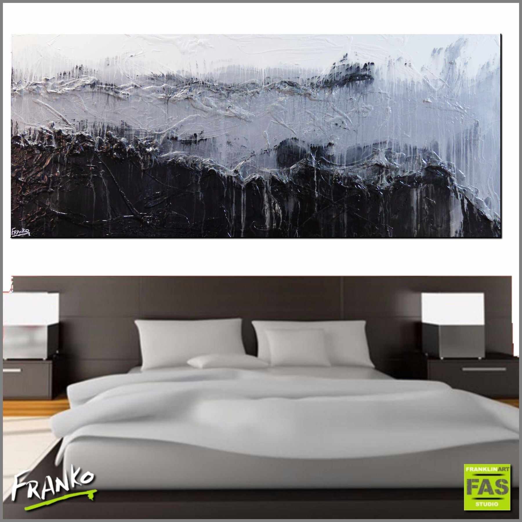 In The Light Of Grey 240cm x 100cm Grey Abstract Painting (SOLD)-abstract-Franko-[huge]-[Australian]-[best Selling]-Franklin Art Studio
