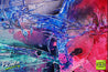 Infused Ink Romance 190cm x 100cm Blue Pink Purple Abstract Painting (SOLD)-abstract-[Franko]-[Artist]-[Australia]-[Painting]-Franklin Art Studio