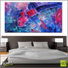 Infused Ink Romance 190cm x 100cm Blue Pink Purple Abstract Painting (SOLD)-abstract-Franko-[huge]-[Australian]-[best Selling]-Franklin Art Studio