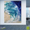 Infused Reef 140cm x 180cm Blue White Creme Abstract Painting (SOLD)-abstract-Franko-[Franko]-[huge_art]-[Australia]-Franklin Art Studio