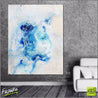 Ink Blue Infusion 120cm x 150cm White Blue Abstract Painting (SOLD)-abstract-Franko-[huge]-[Australian]-[best Selling]-Franklin Art Studio