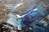 Ink Clash 140cm x 100cm Black Blue Textured Abstract Painting (SOLD)-Abstract-[Franko]-[Artist]-[Australia]-[Painting]-Franklin Art Studio