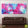 Ink Jazz 240cm x 100cm Pink Blue Abstract Painting (SOLD)-abstract-Franko-[Franko]-[huge_art]-[Australia]-Franklin Art Studio