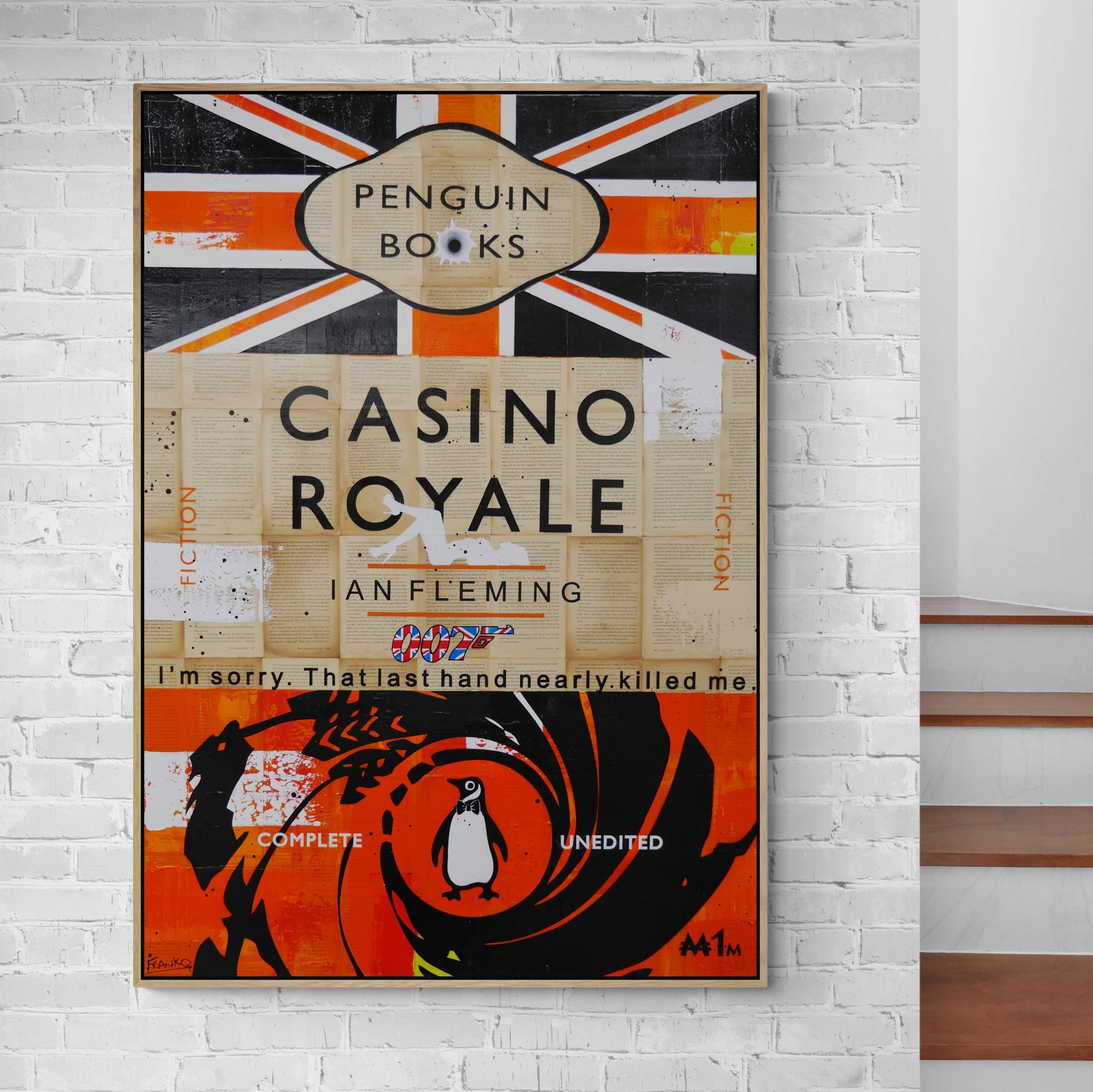 Royale 140cm x 100cm James Bond Urban Pop Book Club Painting (SOLD)