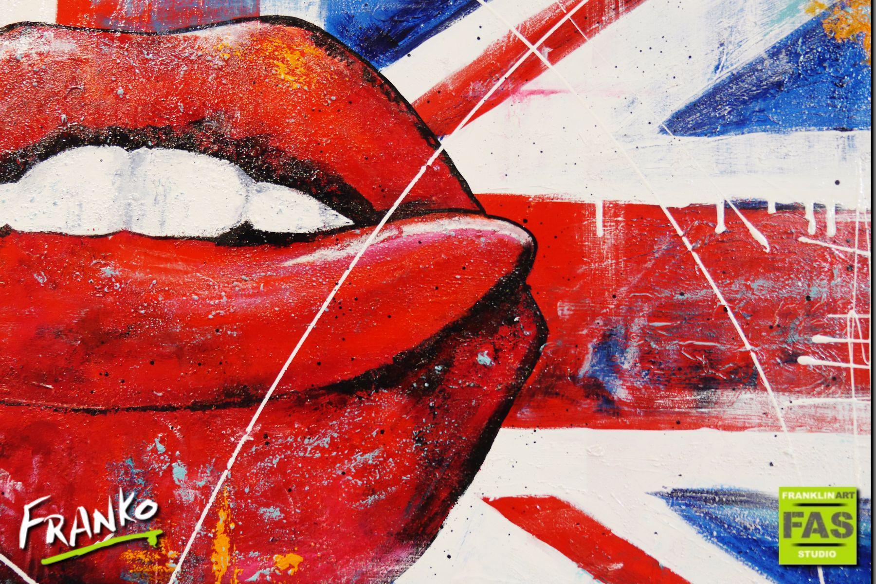 It's A British Thing 160cm x 100cm British Lips Pop Art Painting (SOLD)