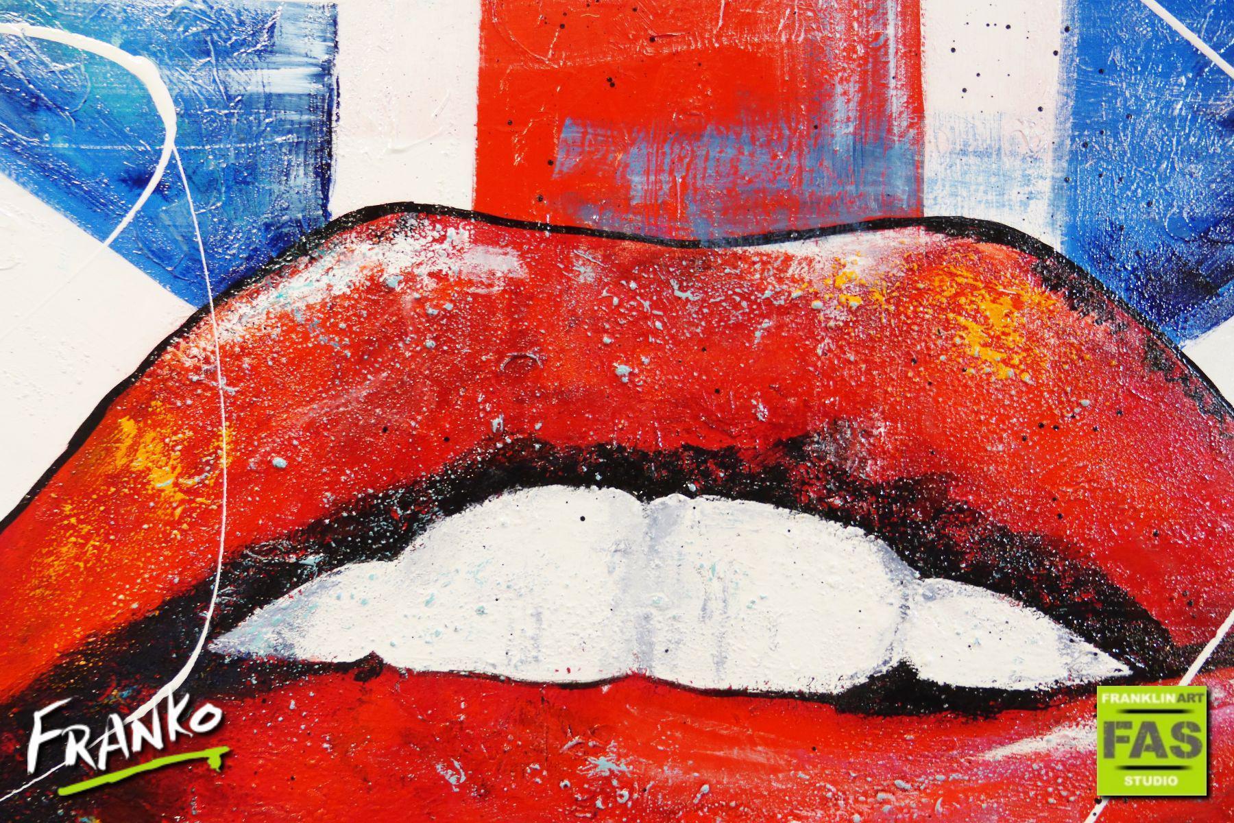 It's A British Thing 160cm x 100cm British Lips Pop Art Painting (SOLD)