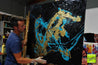 Jade Breath 100cm x 100cm Jade Black Gold Textured Abstract Painting (SOLD)-Abstract-Franko-[franko_artist]-[Art]-[interior_design]-Franklin Art Studio