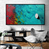 Jaded Red Dragon 190cm x 100cm Jade Red Textured Abstract Painting-Abstract-Franko-[Franko]-[huge_art]-[Australia]-Franklin Art Studio