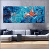 Jelly and Candy 200cm x 80cm Blue Orange Textured Abstract Painting (SOLD)-Abstract-Franko-[Franko]-[huge_art]-[Australia]-Franklin Art Studio