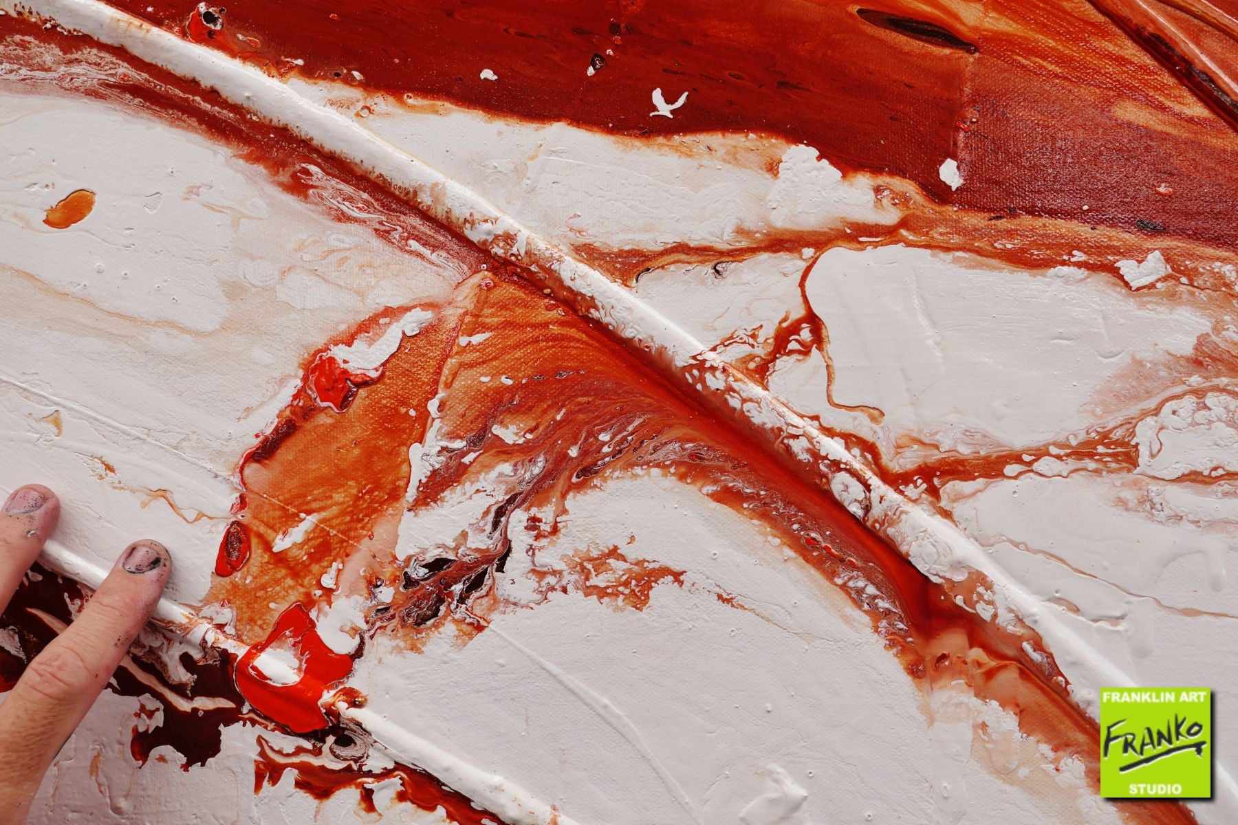 Jupiter Rising 270cm x 120cm Brown White Textured Abstract Painting (SOLD)