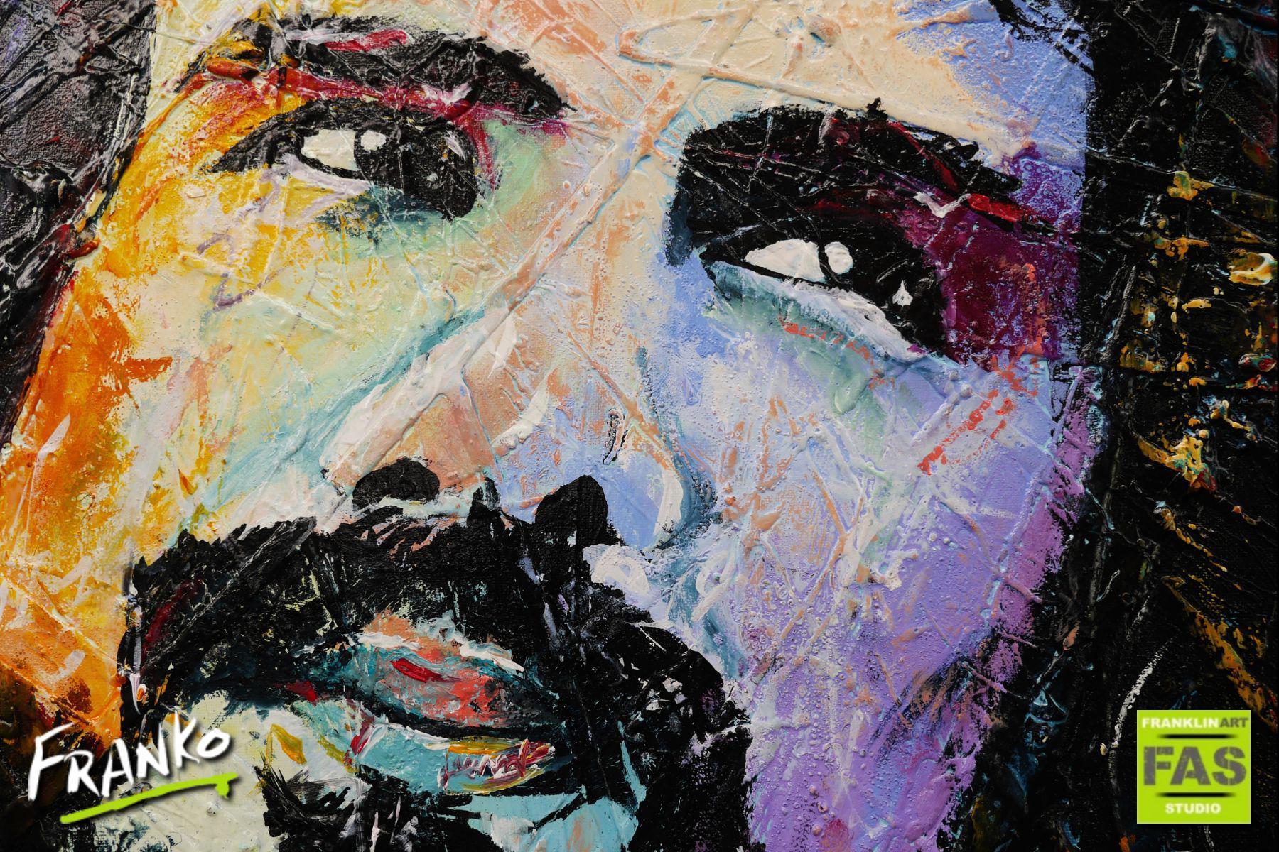 Just Relax Take it Easy 120cm x 150cm Huge Abstract Realism Cat Stevens Painting (SOLD)