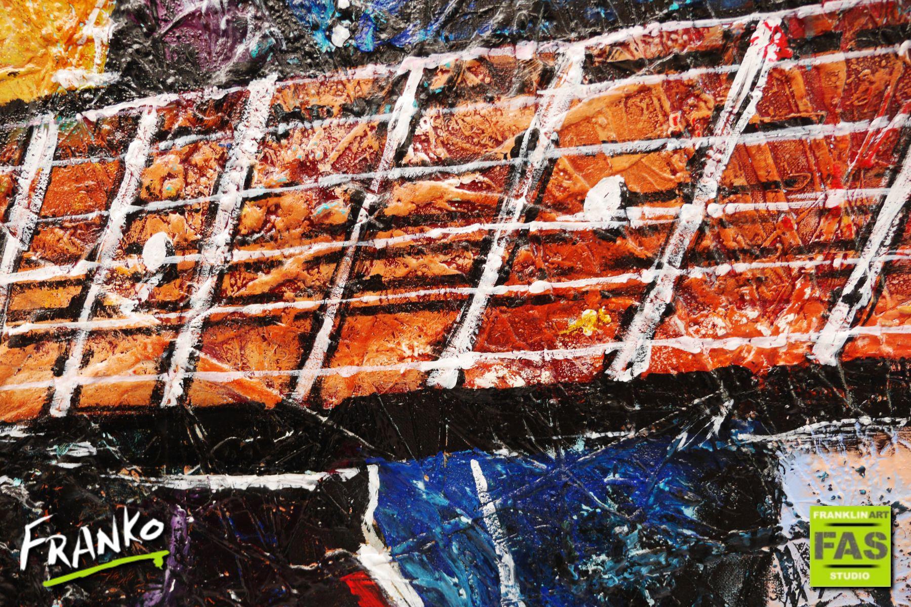 Just Relax Take it Easy 120cm x 150cm Huge Abstract Realism Cat Stevens Painting (SOLD)-abstract realism-[Franko]-[Artist]-[Australia]-[Painting]-Franklin Art Studio
