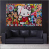 Kitty Candy 160cm x 100cm Hello Kitty Textured Urban Pop Art Painting (SOLD)-Urban Pop Art-Franko-[Franko]-[huge_art]-[Australia]-Franklin Art Studio