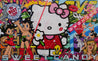 Kitty Candy 160cm x 100cm Hello Kitty Textured Urban Pop Art Painting (SOLD)-Urban Pop Art-Franko-[Franko]-[Australia_Art]-[Art_Lovers_Australia]-Franklin Art Studio