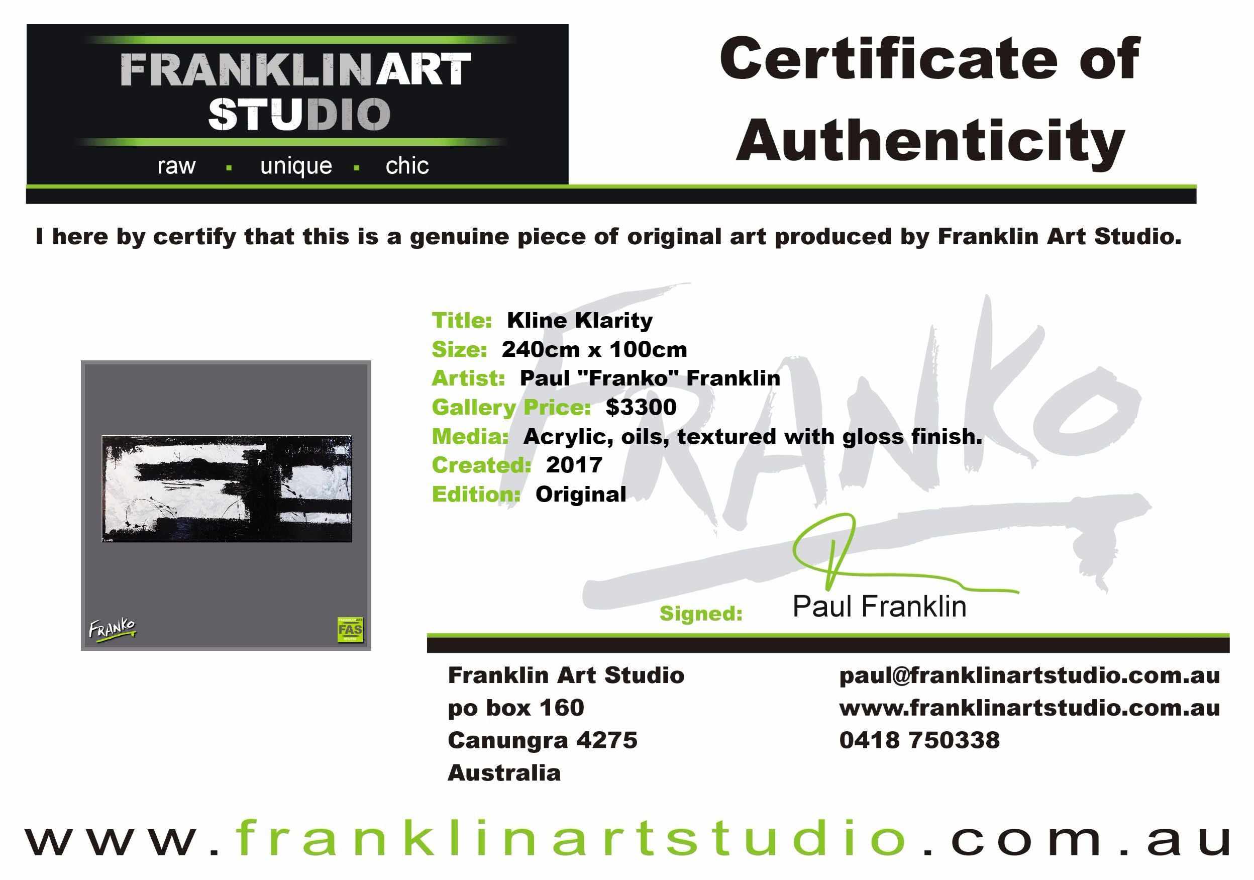 Kline Klarity 240cm x 100cm Black White Abstract Painting (SOLD)-abstract-[Franko Artist]-[Cheryl]-[Wendy]-[Gabriela]-Franklin Art Studio