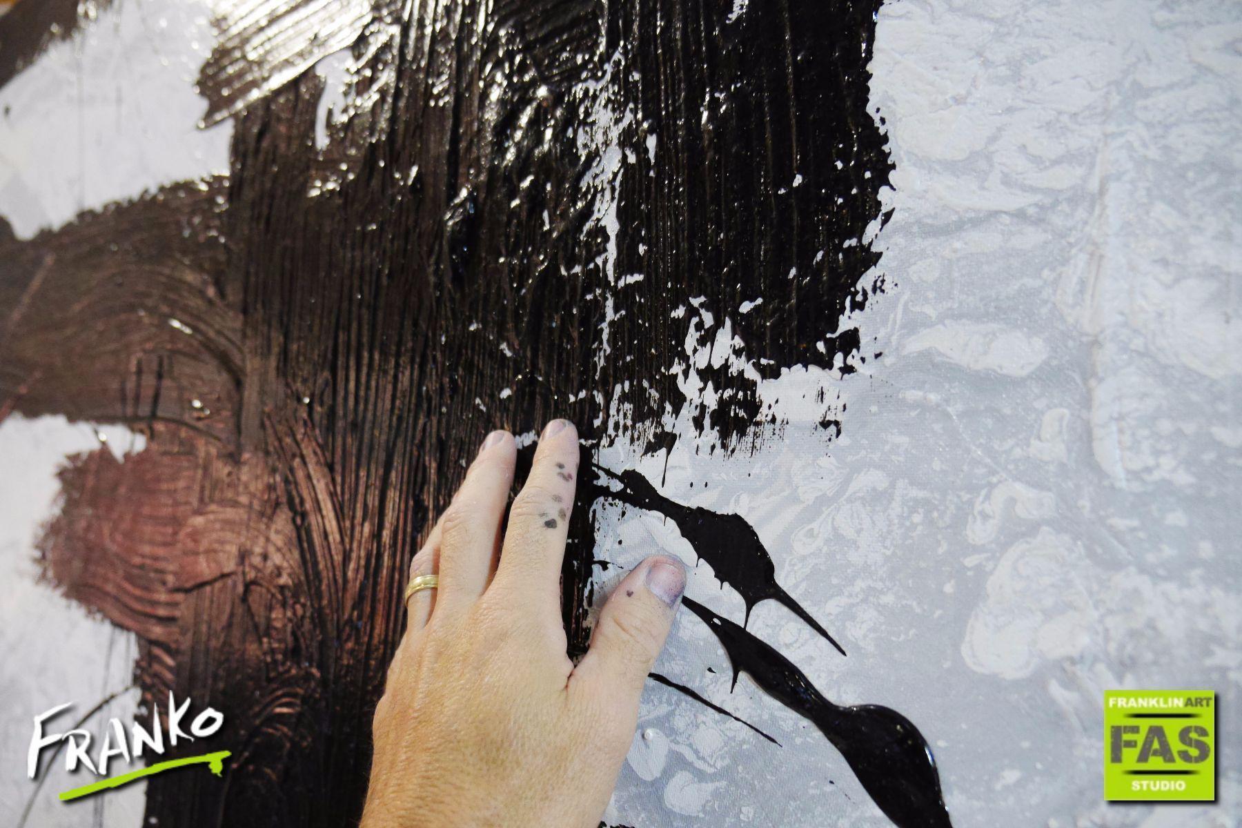 Kline Klarity 240cm x 100cm Black White Abstract Painting (SOLD)-abstract-[Franko]-[Artist]-[Australia]-[Painting]-Franklin Art Studio